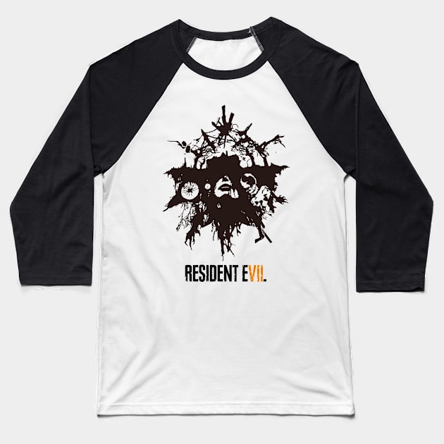 Resdent Evil 7 Baseball T-Shirt by OM Des